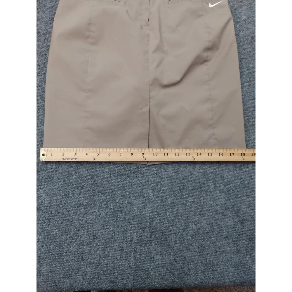 Nike Golf Skort Skirt Womens 2 Beige Tour‎ Performance Logo Stretch Pickleball